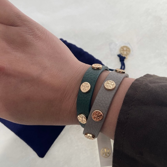 Tory Burch Wrap around two tone bracelet! Leather - Picture 8 of 9